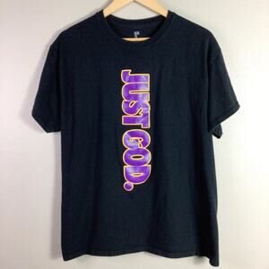 Just God Christian is Dope T Shirt Purple Large